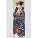 Buyenlarge Young Lady Holding A Cat (Neko O Idaku Museum) by Eisen Ikeda - Print in Blue/Brown | 42 H x 28 W x 1.5 D in | Wayfair