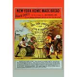 Buyenlarge New York Home Made Bread - Advertisements Print in Brown/Red/Yellow | 66 H x 44 W x 1.5 D in | Wayfair 0-587-22683-8C4466