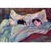 Buyenlarge 'Sleeping' by Toulouse-Lautrec Painting Print in Green/Red | 20 H x 30 W x 1.5 D in | Wayfair 0-587-25461-0C2030