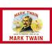 Buyenlarge 'Mark Twain Cigars' Vintage Advertisement in Green/Red/Yellow | 20 H x 30 W x 1.5 D in | Wayfair 0-587-01845-3C2030