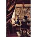 Buyenlarge 'The Allegory of Painting' by Johannes Vermeer Painting Print in Black/Brown | 66 H x 44 W x 1.5 D in | Wayfair 0-587-26342-3C4466