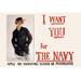 Buyenlarge I Want You for the Navy Apply Any Recruiting by Howard Chandler Christy - Graphic Art Print in Black/Red | 20 H x 30 W x 1.5 D in | Wayfair