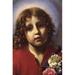 Buyenlarge 'The Christ Child w/ Flowers' by Albreht Dolci - Graphic Art Print in Brown/Red | 66 H x 44 W x 1.5 D in | Wayfair 0-587-29048-xC4466