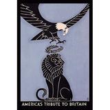 Buyenlarge America's Tribute to Britain by Fred G. Cooper Vintage Advertisement | 66 H x 44 W x 1.5 D in | Wayfair 0-587-01190-4C4466