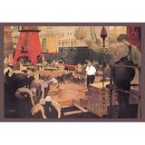 Buyenlarge 'Empire Builders: Loading & Unloading Cargo' by Fred Taylor Vintage Advertisement in Brown/Red | 20 H x 30 W x 1.5 D in | Wayfair