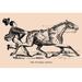 Buyenlarge The Invisible Jockey - Graphic Art Print in Black/Gray | 20 H x 30 W x 1.5 D in | Wayfair 0-587-22120-8C4466