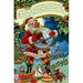 'A Merry Christmas' Buyenlarge Graphic Art in Blue/Brown/Red | 30 H x 20 W x 1.5 D in | Wayfair 0-587-22983-7C4466