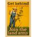 Buyenlarge 'Get Behind the Girl He Left Behind Him' by Guenther Vintage Advertisement in Green/Yellow | 30 H x 20 W x 1.5 D in | Wayfair