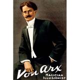 Buyenlarge 'Von Arx, Magician, Illusionist' by Morgan Litho Vintage Advertisement in Black/Brown | 30 H x 20 W x 1.5 D in | Wayfair