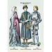 Buyenlarge German Costumes: Married Woman, Citizen, Knight Painting Print in Blue/Pink | 42 H x 28 W x 1.5 D in | Wayfair 0-587-02250-7C2842