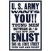 Buyenlarge 'U.S. Army Wants You ' by Ryan Hart & co Vintage Advertisement in Black/White | 42 H x 28 W x 1.5 D in | Wayfair 0-587-21525-9C2842