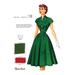 Buyenlarge 'Neat & Charming Rayon Shantung w/ Collar' by Fashion Frocks Graphic Art in Green | 42 H x 28 W x 1.5 D in | Wayfair 0-587-21872-xC2842