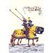 Buyenlarge German Knights in Horseback in Procession - Graphic Art Print in Blue/Yellow | 66 H x 44 W x 1.5 D in | Wayfair 0-587-29318-7C4466