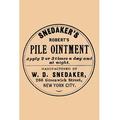 Buyenlarge 'Snedaker's Robert's Pile Ointment' Wall Art in Black/Brown | 42 H x 28 W x 1.5 D in | Wayfair 0-587-26794-1C2842