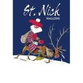 Buyenlarge Skinny Scottish Santa Rides on Reindeer Graphic Art in Blue/Brown/Red | 42 H x 28 W x 1.5 D in | Wayfair 0-587-02461-5C2842
