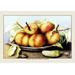 Buyenlarge A Dish of Peaches w/ a Cucumber by Giovanna Garzoni Painting Print in Brown/Green/Orange | 28 H x 42 W x 1.5 D in | Wayfair