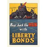 Buyenlarge Beat Back The Hun w/ Liberty Bonds by Frederick Strothmann Vintage Advertisement in Blue/Gray | 42 H x 28 W x 1.5 D in | Wayfair