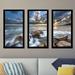 Picture Perfect International Ocean Bliss - 3 Piece Picture Frame Photograph Print Set on Acrylic in Blue/Gray | 25.5 H x 40.5 W x 1 D in | Wayfair