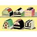 Buyenlarge Choice Dessert Slices #2 Graphic Art in Black/Green/Pink | 28 H x 42 W x 1.5 D in | Wayfair 0-587-07623-2C2842