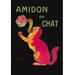 Buyenlarge Amidon au Chat by Leonetto Cappiello Vintage Advertisement in Black/Orange/Red | 66 H x 44 W x 1.5 D in | Wayfair 0-587-01615-9C4466