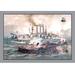 Buyenlarge Naval Battle, Santiago by Werner Painting Print in Blue | 28 H x 42 W x 1.5 D in | Wayfair 0-587-12840-2C2842