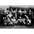 Buyenlarge 'Team of Champion Russian Wrestlers' Photographic Print in Black/Gray | 66 H x 44 W x 1.5 D in | Wayfair 0-587-03659-1C4466