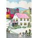 Buyenlarge 'Farm House' by Julia Letheld Hahn Painting Print in Green/Pink | 42 H x 28 W x 1.5 D in | Wayfair 0-587-27450-6C2842