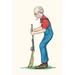 Buyenlarge 'Old Farmer Grouch' by Queen Holden Painting Print in Blue/Red | 42 H x 28 W x 1.5 D in | Wayfair 0-587-27906-0C2842