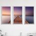 Picture Perfect International Purple Waters - 3 Piece Picture Frame Photograph Print Set on Acrylic in Brown/Gray/Indigo | Wayfair 704-2212-1224