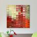 Picture Perfect International "Circles & Squares 42" by Mark Lawrence Graphic Art on Wrapped Canvas in Green/Red | 28 H x 28 W x 1.5 D in | Wayfair