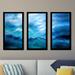 Picture Perfect International "Luke 8 24 Max" by Mark Lawrence 3 Piece Framed Graphic Art Set /Acrylic in Blue | 33.5 H x 52.5 W x 1 D in | Wayfair