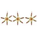 Fleur De Lis Living Gold & Pink Beaded Snowflake Christmas Ornaments Plastic in Gray/Yellow | Wayfair 31D41BFB8ECB44DCB3DB364AA96B4247