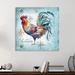 Fleur De Lis Living 'Rooster: Chanticleer' Watercolor Painting Print on Wrapped Canvas Canvas | 48 H x 48 W x 1.5 D in | Wayfair FDLL5409 42171607