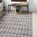 Black/Gray 63 x 2.13 in Area Rug - Dakota Fields Geometric Shag Ivory/Charcoal Area Rug | 63 W x 2.13 D in | Wayfair