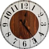 Brassfield Wall Clock Wood in Black/Brown/White Laurel Foundry Modern Farmhouse® | 24 H x 24 W x 2 D in | Wayfair 2C161E980DB1455AB8ADABD2B5B71CAF