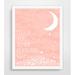 Harriet Bee 'I Love You to the Moon & Back' Paper Print in Pink | 10 H x 8 W in | Wayfair HBEE1221 38870438