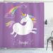 Harriet Bee Axel Purple Rainbow Single Shower Curtain Polyester | 84 H x 69 W in | Wayfair HBEE2294 39393600