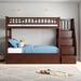 Viv + Rae™ Blaisdell Twin Over Twin Solid Wood Bunk Bed w/ Trundle Wood in Brown | 68.13 H x 42.5 W x 103 D in | Wayfair HBEE3905 40991249