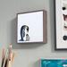 Harriet Bee Kristi You & Me Penguins Mini Framed Art Canvas, Wood in Black/Blue | 6 H x 6 W x 1.25 D in | Wayfair HBEE4180 41439916