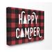 Harriet Bee Happy Camper Red Black Wall Art Canvas in Red/White | 24" H x 30" W | Wayfair HBEE6977 42230145