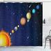 Harriet Bee Justyn Solar System w/ Sun Single Shower Curtain Polyester | 75 H x 69 W in | Wayfair HBEE2290 39393587