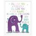 Harriet Bee Jerome I'll Love You Forever Elephant Family Paper Print in Indigo | 10 H x 8 W in | Wayfair HBEE7968 42962859