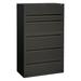 HON Brigade 700 Series 5-Drawer Vertical Filing Cabinet Metal/Steel in Gray/Black, Size 64.25 H x 42.0 W x 18.0 D in | Wayfair H795.L.S