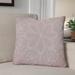 The Holiday Aisle® Decorative Snowflake Print Outdoor Square Pillow Cover & Insert Polyester/Polyfill blend in Pink | 16 H x 16 W x 6 D in | Wayfair