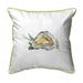 Betsy Drake Interiors Oyster Outdoor Square Pillow Cover & Insert Polyester/Polyfill blend in White | 12 H x 12 W x 5 D in | Wayfair SN121