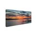 Trademark Fine Art "Sunset Pier" by Pierre Leclerc Photographic Print on Wrapped Canvas Metal | 16 H x 32 W x 2 D in | Wayfair PL0148-C1632GG