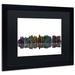 Trademark Fine Art 'Madison Wisconsin Skyline' Framed Graphic Art on Canvas Canvas, Wood | 16 H x 20 W x 0.5 D in | Wayfair MW0060-B1620BMF