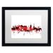 Trademark Fine Art 'Edinburgh Skyline Red 2' Framed Graphic Art Print on Canvas Canvas | 11 H x 14 W x 0.5 D in | Wayfair MT1154-B1114MF