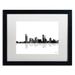 Trademark Fine Art 'Milwaukee Wisconsin Skyline BG-1' Framed Graphic Art on Canvas Canvas, Wood | 16 H x 20 W x 0.5 D in | Wayfair MW0149-B1620MF