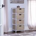 Winston Porter Acton Corn Rope 4 Drawer Accent Chest Wood in Brown/White | 35 H x 15.75 W x 13 D in | Wayfair 894E8E445B8843388B04307FAC2DE3DB